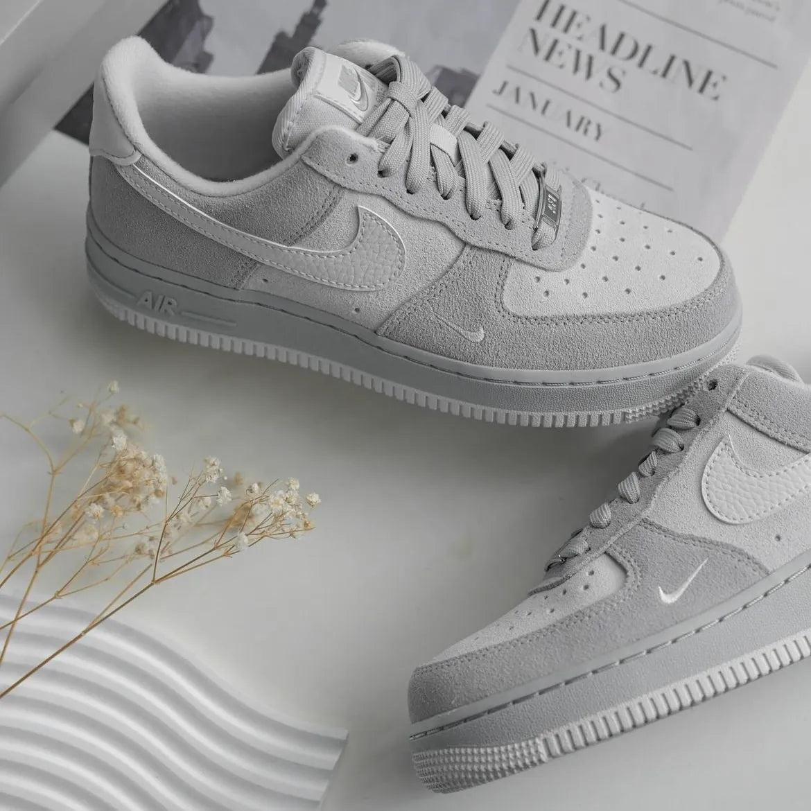 NIKE AIR FORCE 1 MINI SWOOSH | SMOKY GREY