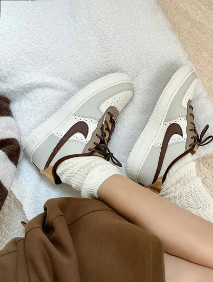 NIKE AIR FORCE 1 GS | CHOCO GREY ( 美拉德風 )