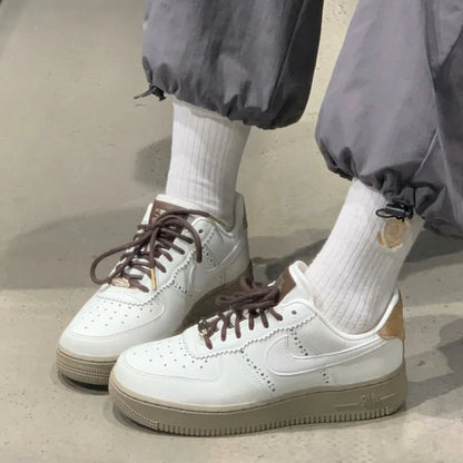 NIKE AIR FORCE 1 | WHITE BROWN ( 美拉德風 )