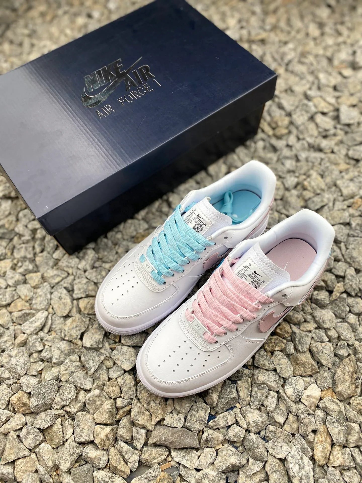 NIKE AIR FORCE 1 SE | PALE BLUE PINK ( 鴛鴦粉色 )