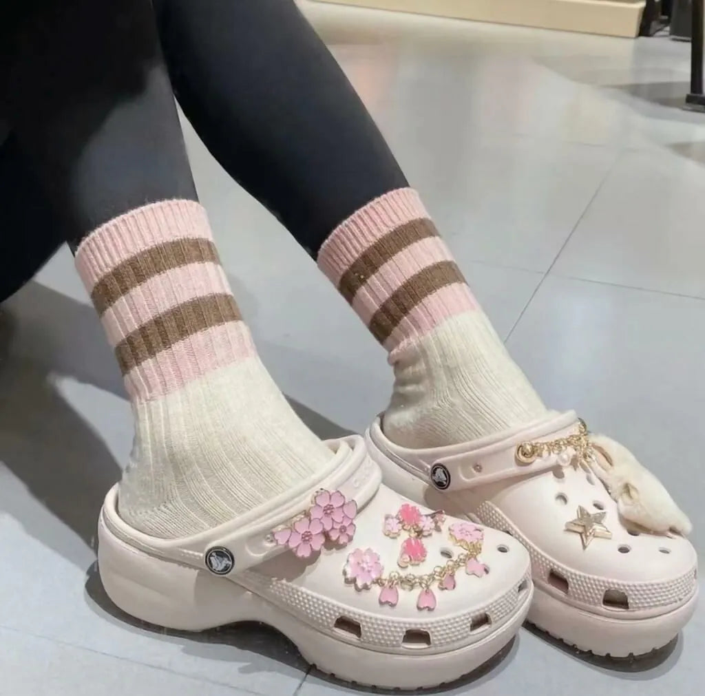 CROCS CLASSIC PLATFORM CLOG | PALE PINK ( 雲朵 )