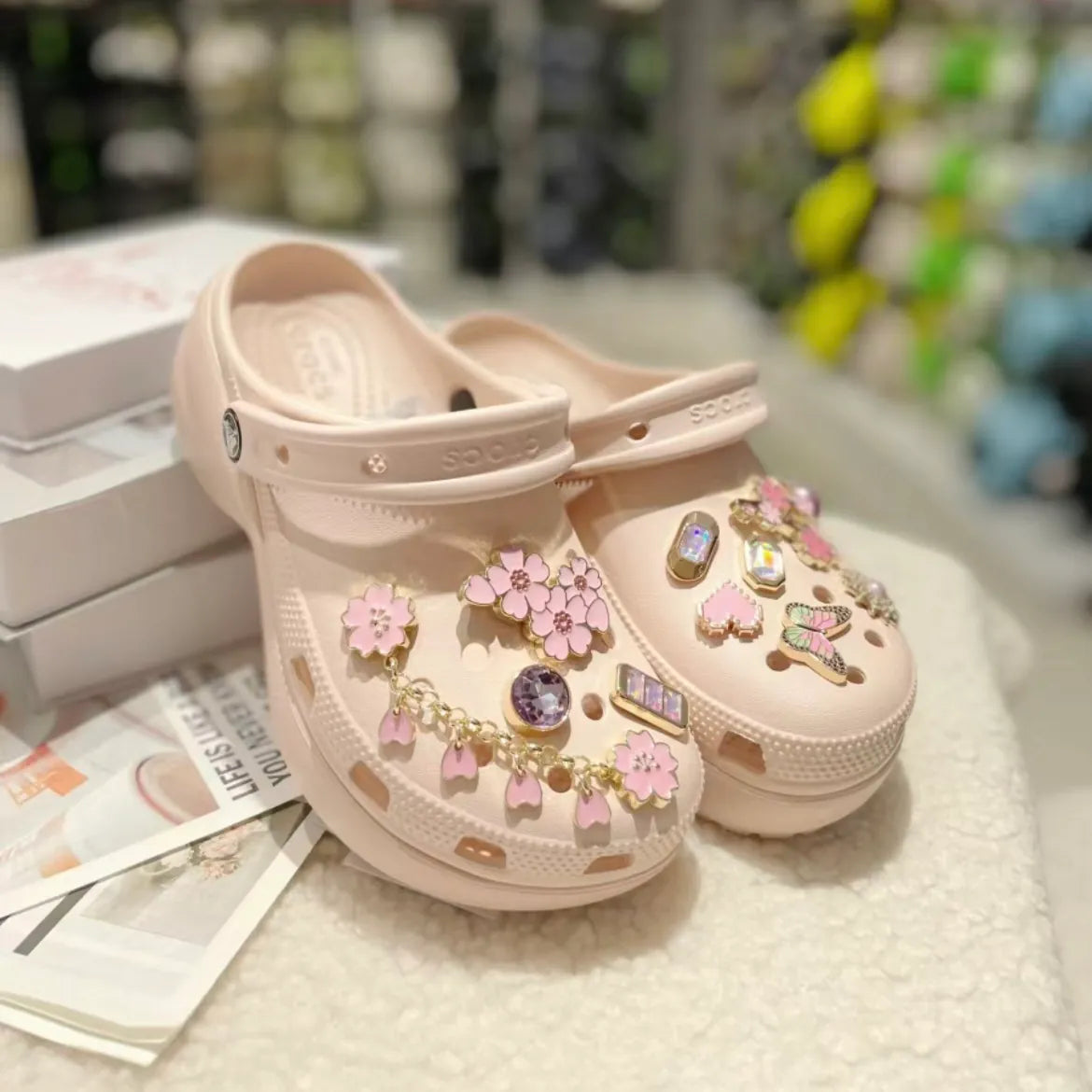 CROCS CLASSIC PLATFORM CLOG | PALE PINK ( 雲朵 )