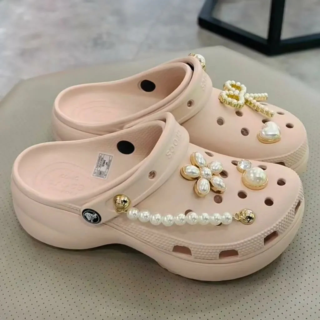 CROCS CLASSIC PLATFORM CLOG | PALE PINK ( 雲朵 )