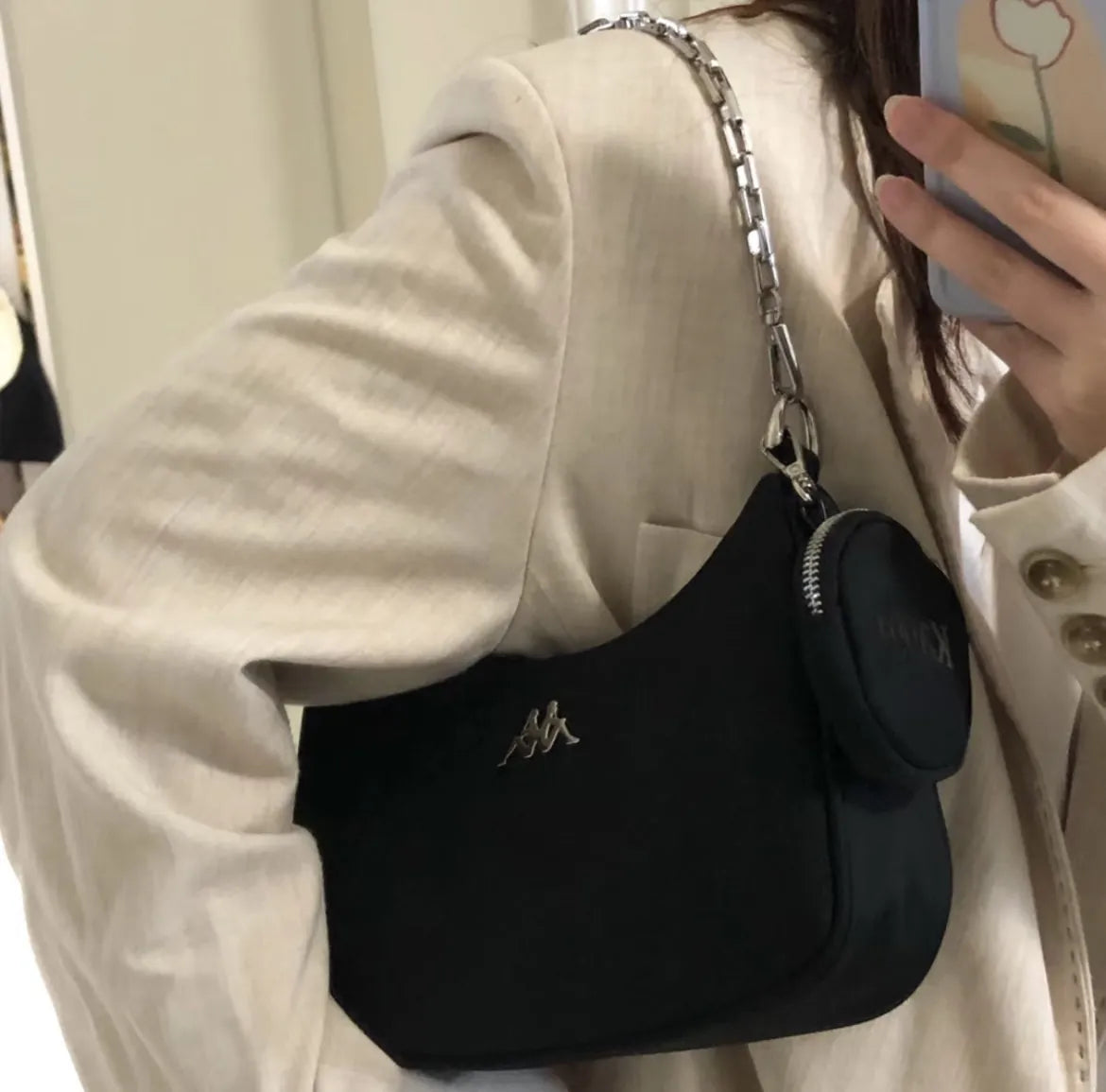 KAPPA 2WAY SHOULDER BAG SET | 2 COLORS ( 附送小袋 )