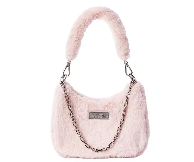 KAPPA FUR SHOULDER BAG | PINK ( 滑面毛毛 )