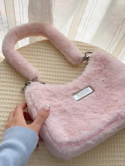 KAPPA FUR SHOULDER BAG | PINK ( 滑面毛毛 )