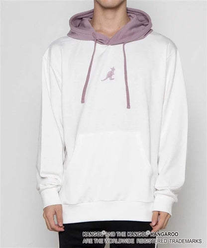 KANGOL SMALL LOGO HOODIE | WHITE PURPLE