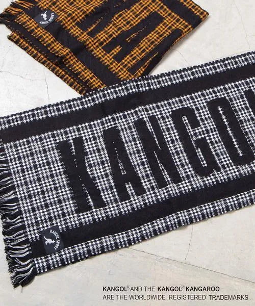 KANGOL BIG LOGO SCARF | BROWN