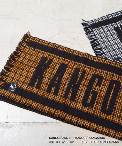 KANGOL BIG LOGO SCARF | BROWN