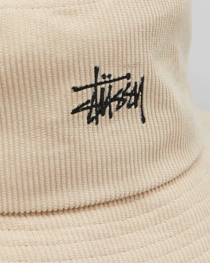 STUSSY CORD BUCKET HAT