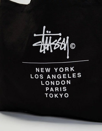 STUSSY BIG LOGO TOTEBAG | BLACK