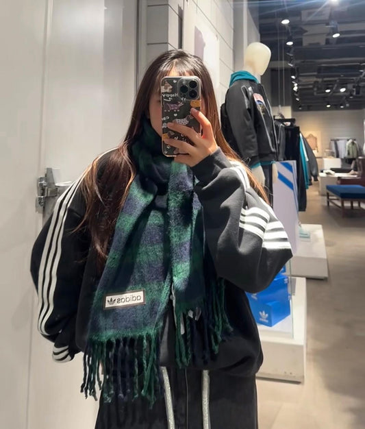 ADIDAS PLAID SCARF