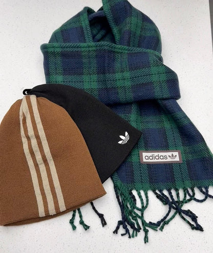 ADIDAS PLAID SCARF