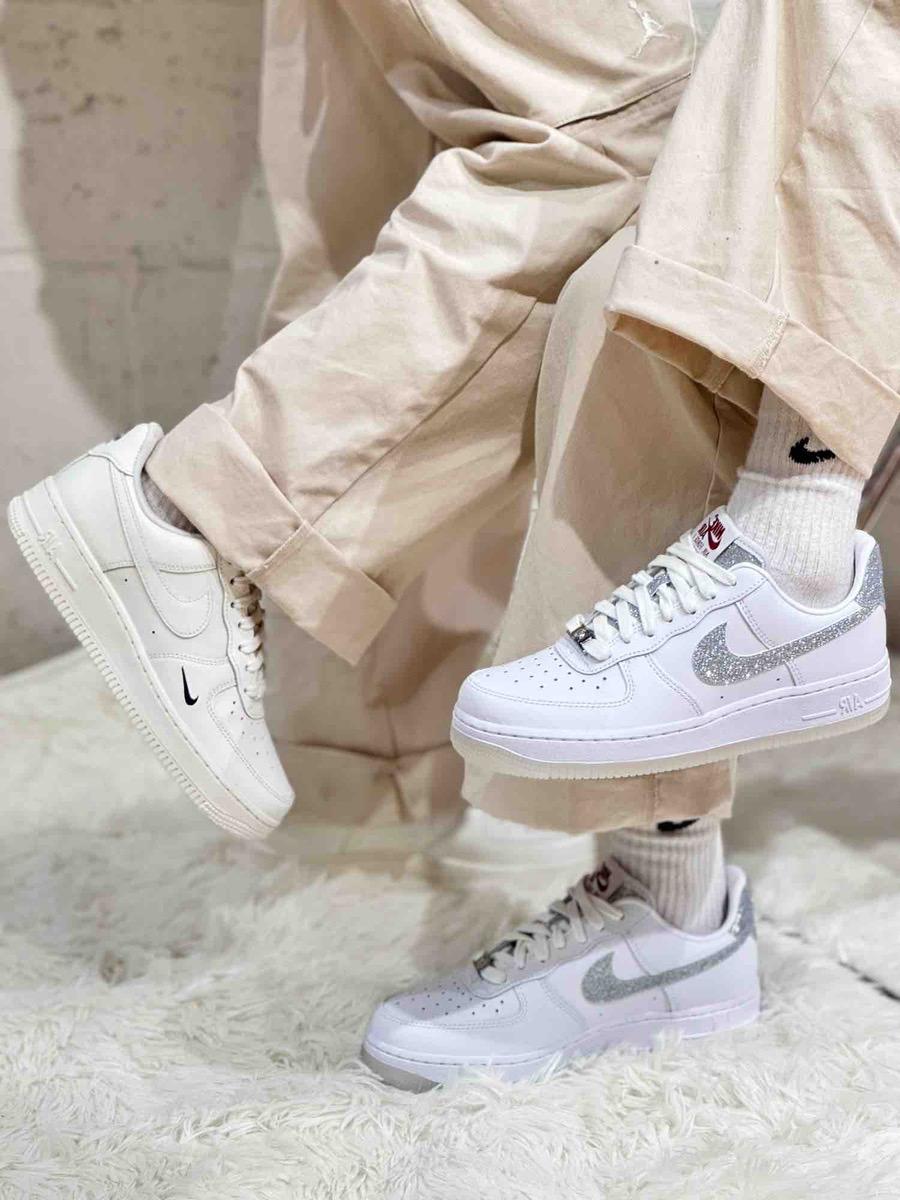 NIKE AIR FORCE 1 | SILVER ( 磨紗閃粉 )