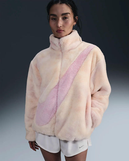 NIKE NSW BIG SWOOSH FUR JACKET ( 滑面毛毛外套 )