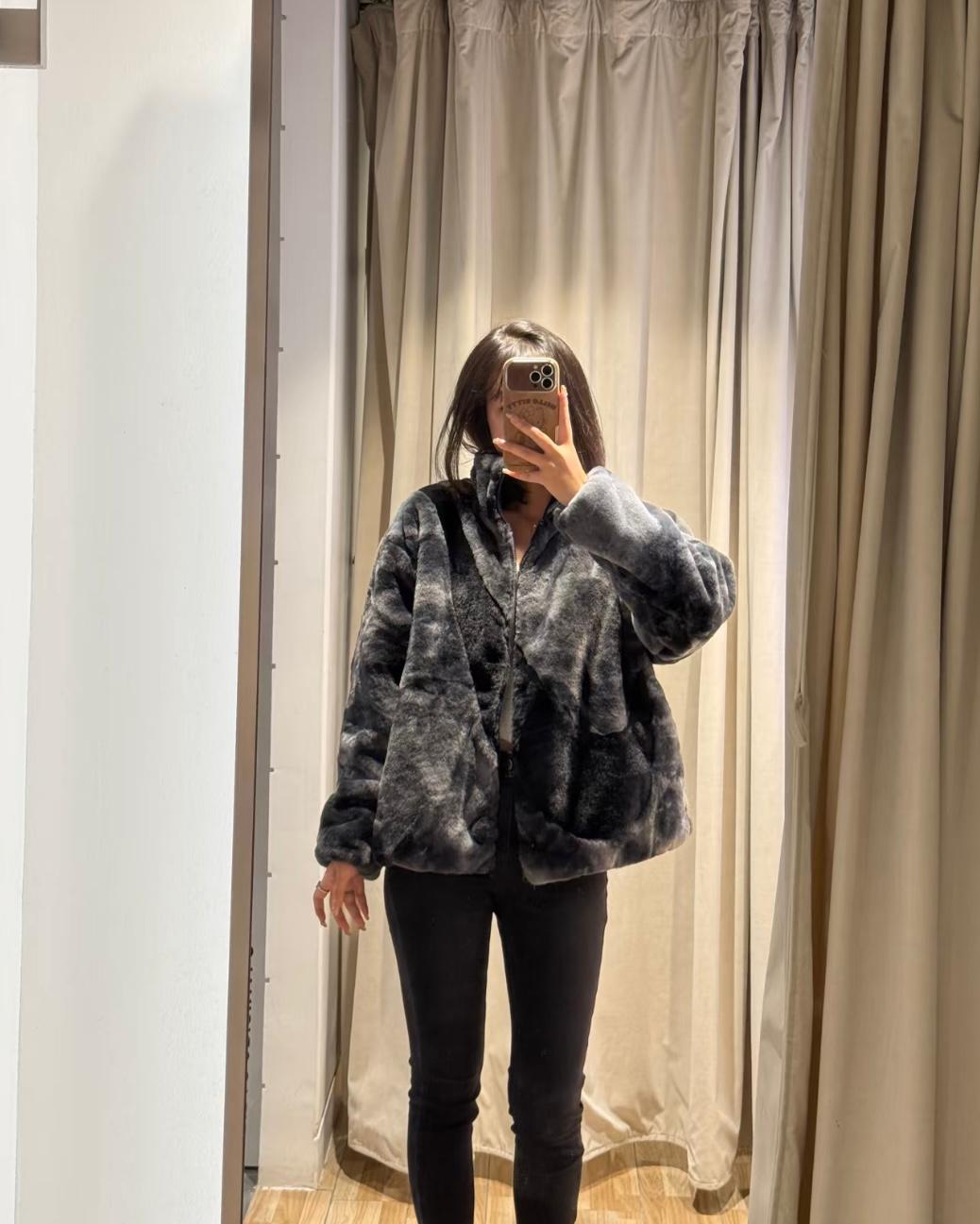 NIKE NSW BIG SWOOSH FUR JACKET ( 滑面毛毛外套 )