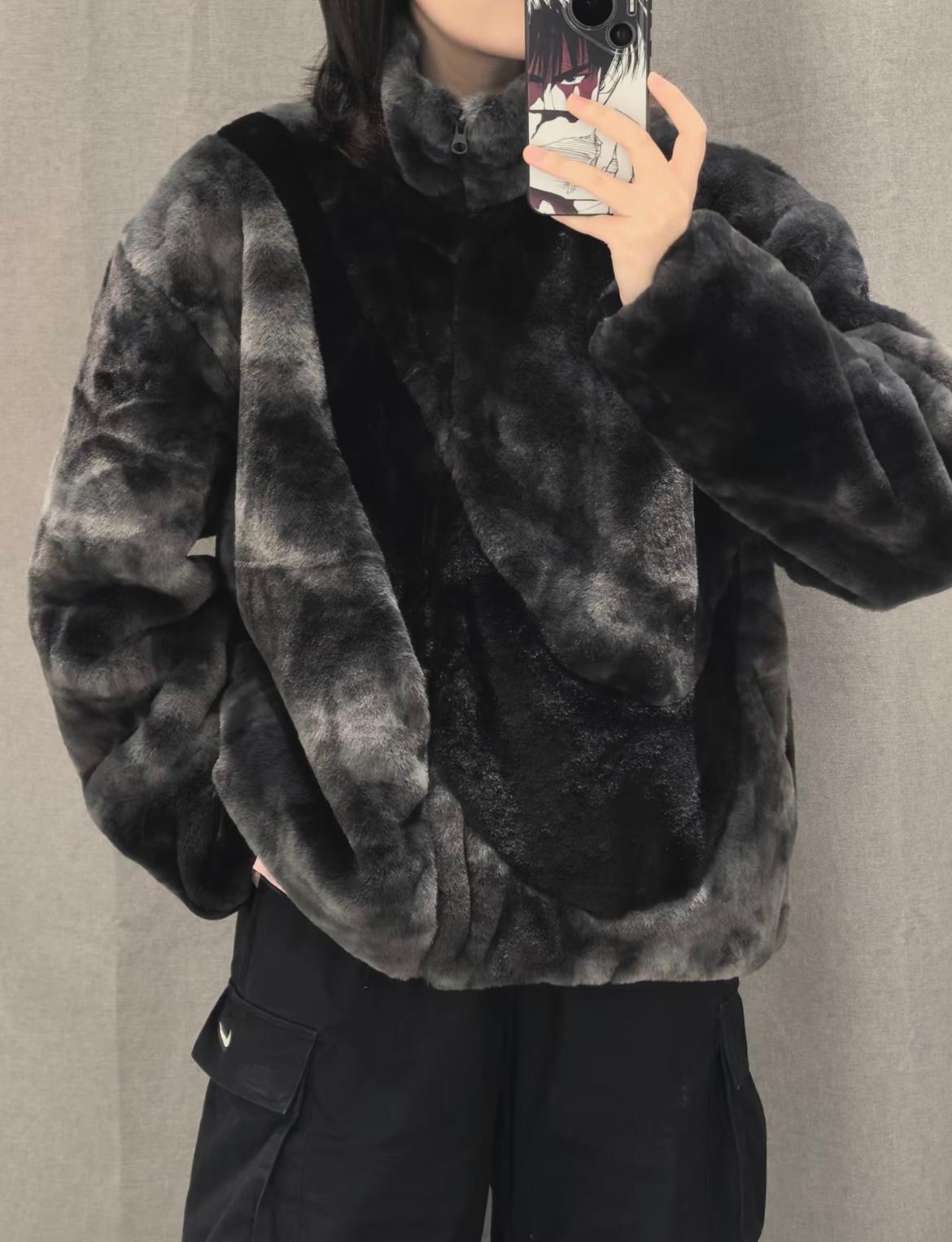 NIKE NSW BIG SWOOSH FUR JACKET ( 滑面毛毛外套 )