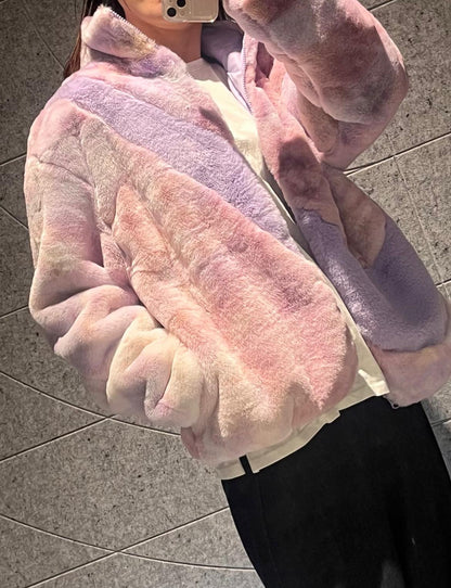 NIKE NSW BIG SWOOSH FUR JACKET ( 滑面毛毛外套 )