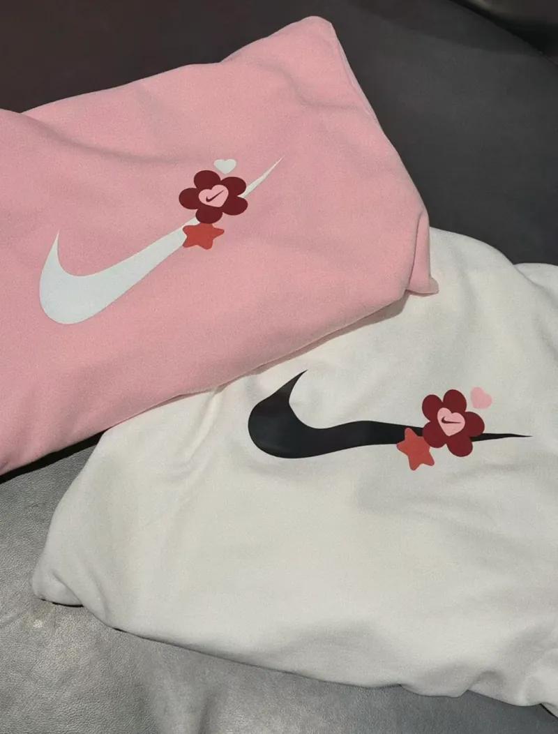 NIKE FLOWER HEART SWOOSH HOODIES | 2 COLORS