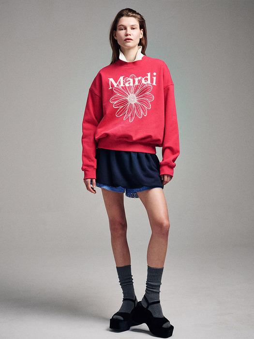 MARDI MERCREDI SWEATSHIRT | RED IVORY