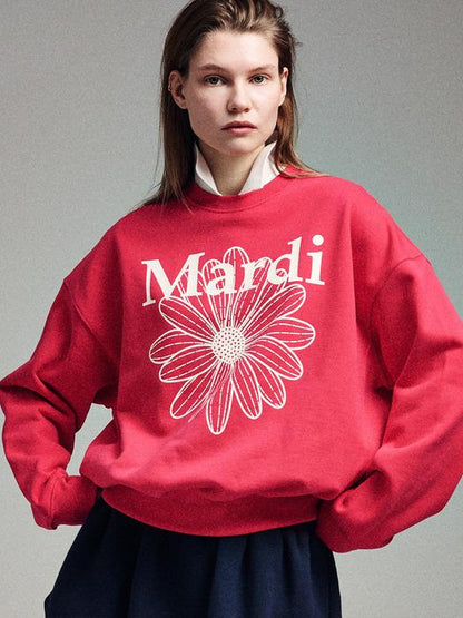 MARDI MERCREDI SWEATSHIRT | RED IVORY